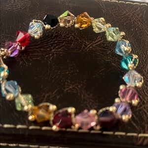 Multicolor Crystal Beaded Bracelet